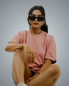 Peach Oversized Fit Tshirt For Women