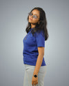 Royal Blue Regular Fit Tshirt For Women