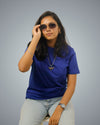 Royal Blue Regular Fit Tshirt For Women