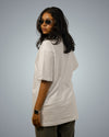 White Oversized Fit Tshirt For Women