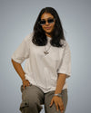White Oversized Fit Tshirt For Women
