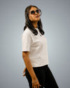 White Regular Fit Tshirt For Women