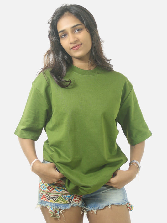 Army Green Oversized T-Shirt For Women