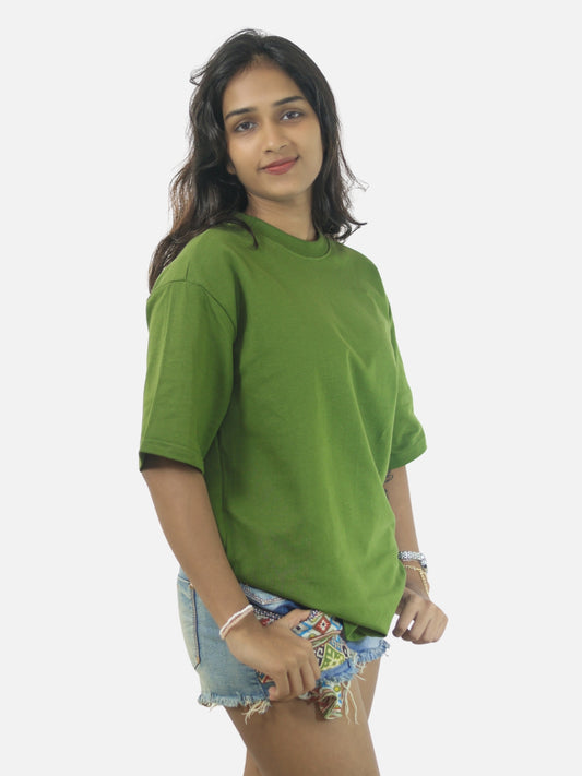 Army Green Oversized T-Shirt For Women
