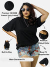 Black Boxy Fit T-Shirt For Women