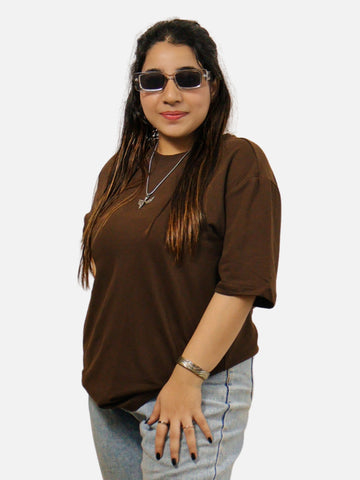 Brown Oversized T-Shirt For Women