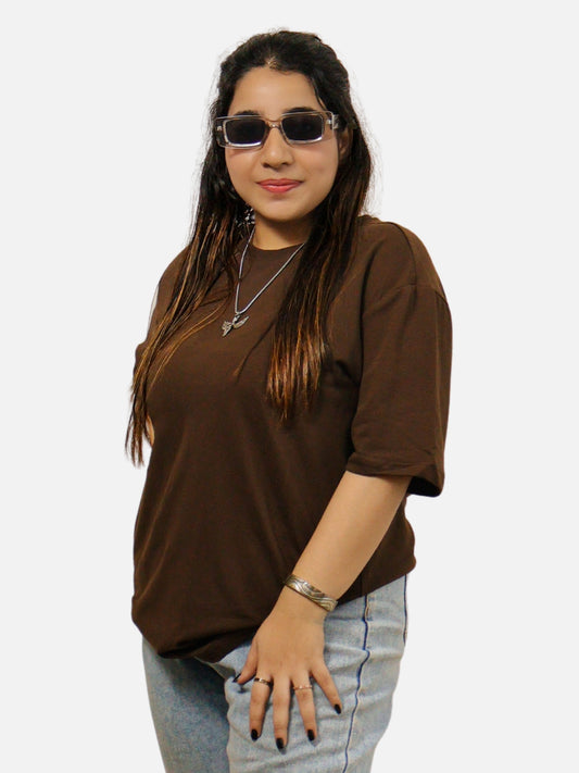 Brown Oversized T-Shirt For Women