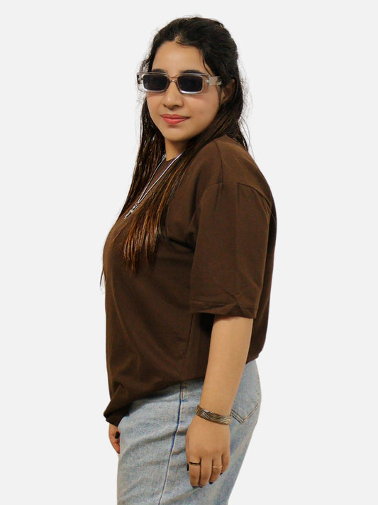 Brown Oversized T-Shirt For Women