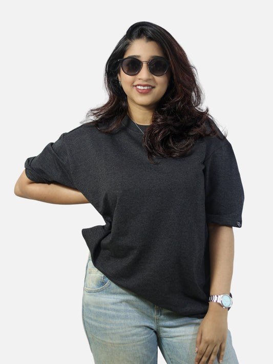 Charcoal Oversized T-Shirt For Women