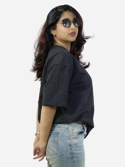Charcoal Oversized T-Shirt For Women