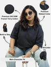 Charcoal Oversized T-Shirt For Women