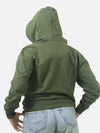 Army Green Regular Fit Hoodie For Women