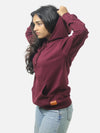 Maroon Regular Fit Hoodie For Women