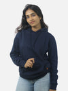 Navy Blue Regular Fit Hoodie For Women