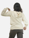Off White Regular Fit Hoodie For Women