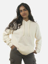 Off White Regular Fit Hoodie For Women