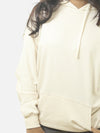 Off White Regular Fit Hoodie For Women