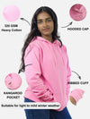 Pink Regular Fit Hoodie For Women