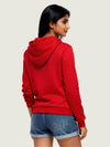Red Regular Fit Hoodie For Women