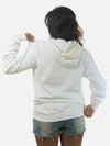 White Regular Fit Hoodie For Women