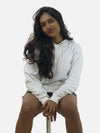 White Regular Fit Hoodie For Women