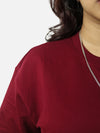 Maroon Oversized T-Shirt For Women