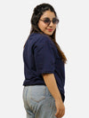 Navy Blue Oversized T-Shirt For Women