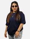 Navy Blue Oversized T-Shirt For Women
