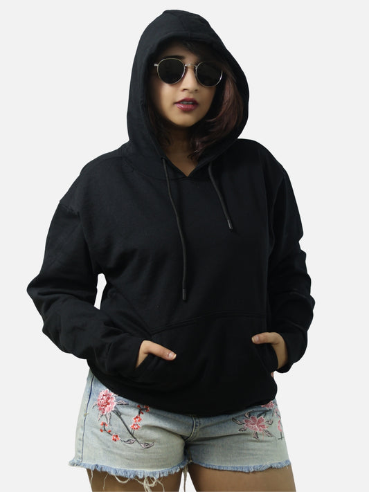 Black Oversized Heavy Hoodie For Women