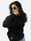 Black Oversized Heavy Hoodie For Women