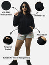 Black Oversized Heavy Hoodie For Women