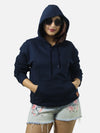 Navy Blue Oversized Heavy Hoodie For Women