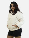 Off White Oversized Heavy Hoodie For Women