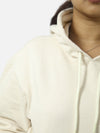 Off White Oversized Heavy Hoodie For Women
