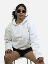 White Oversized Heavy Hoodie For Women