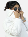 White Oversized Heavy Hoodie For Women
