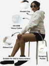 White Oversized Heavy Hoodie For Women