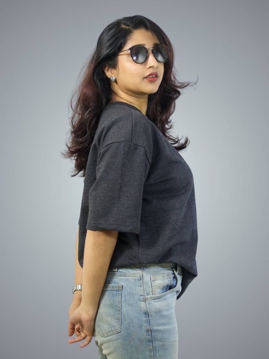 Charcoal Oversized T-Shirt For Women