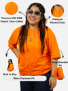 Orange Oversized T-Shirt For Women