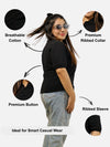 Black Polo T-Shirt For Women