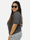 Charcoal Polo T-Shirt For Women