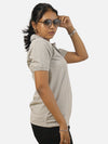 Grey Polo T-Shirt For Women