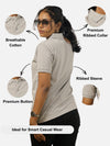 Grey Polo T-Shirt For Women