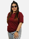 Maroon Polo T-Shirt For Women