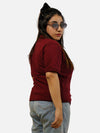 Maroon Polo T-Shirt For Women