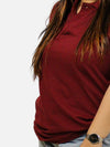 Maroon Polo T-Shirt For Women
