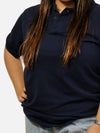 Navy Blue Polo T-Shirt For Women