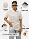 White Polo T-Shirt For Women