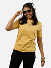 Beige Regular Fit T-Shirt For Women
