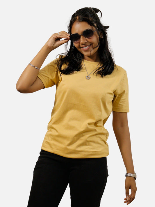 Beige Regular Fit T-Shirt For Women